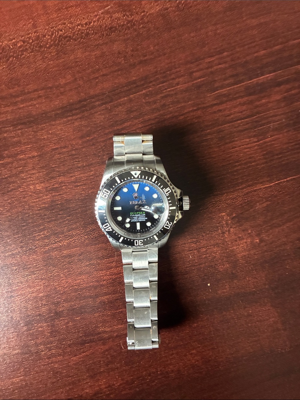 Seiko Movement Relax Deepsea Style Men's Stainless Steel Dive Watch - Blue Dial - Picture 2 of 4